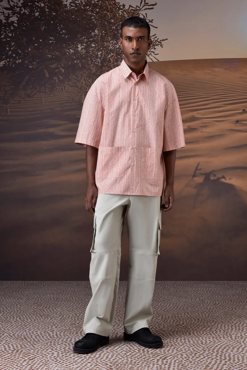 Genes Lecoanet Hemant  Beige DotÂ Pattern Shirt for Men | Best Price UAE
